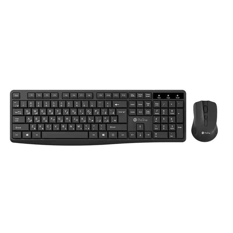 ست کیبورد و ماوس بی‌ سیم برند ProOne مدل KEYSET(PMK25W)
